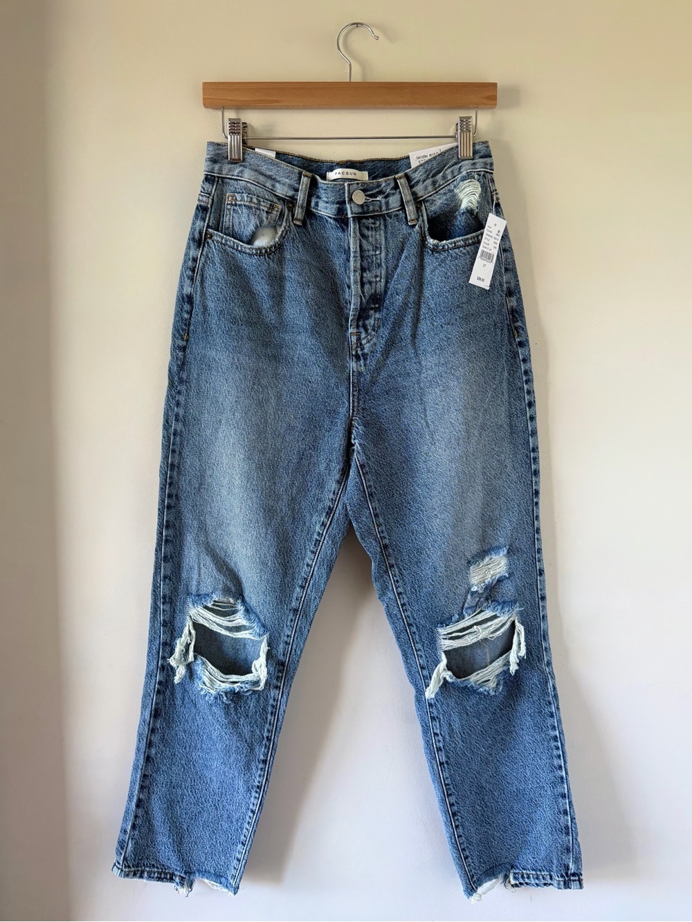 NWT PacSun High Rise Straight Distressed Jeans